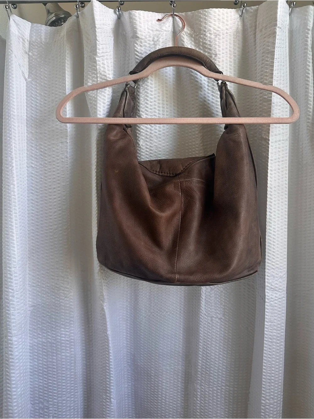 Liebeskind Brown Leather Hobo with Soft Pebbled Finish